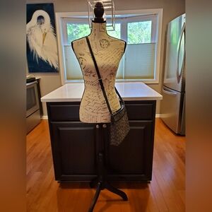 Coach Crossbody Black Fabric Logo